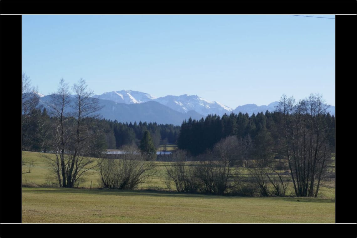 Die Berge zum Greifen nah: Inmitten von Bergpanorma und Moorwiesen befindet sich die Hirschau. © Tanja Saß Alpen mit Wiese